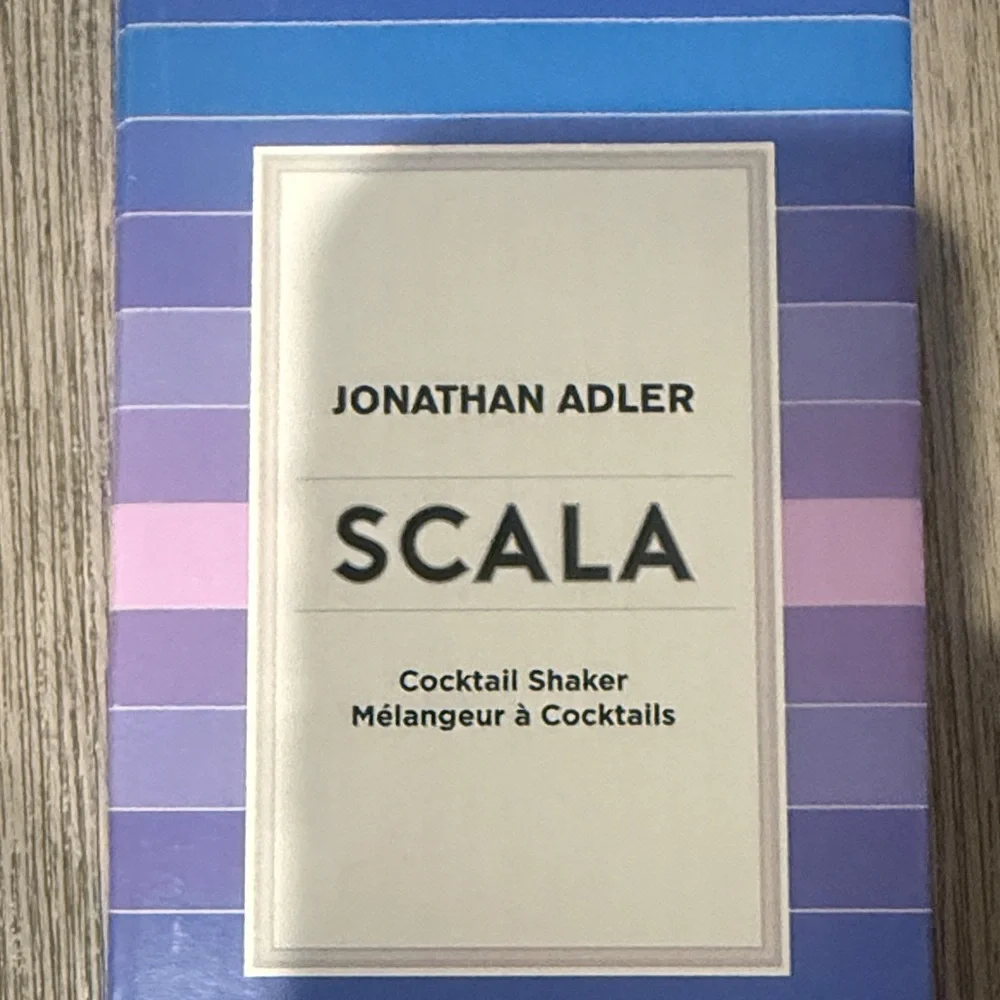 Jonathan Adler SCALA Box - Blue, Purple & Pink Stripes